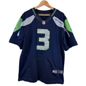 Nike Seattle Seahawks Russel Wilson #3 NFL Blue Men's Jersey Size 44